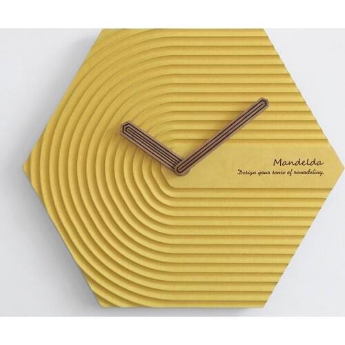 Nordic Luxury Large Wall Clock Wall Home Decor Creative Silent Yellow 3d Modern Watch Wall Clocks Bedroom Living Room Gift Ideas
