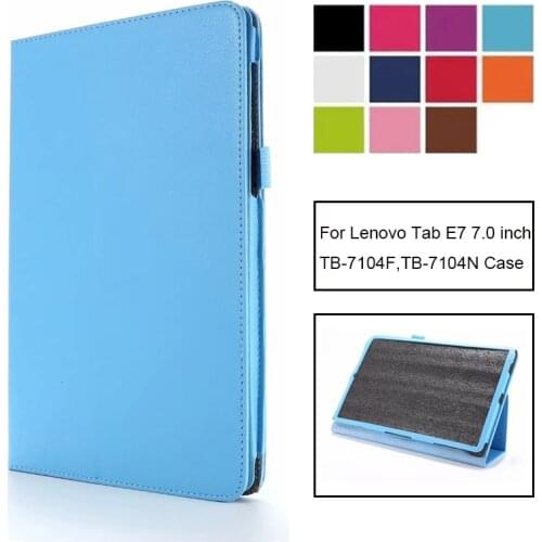 Folding Folio Case For Lenovo Tab E7 7.0 TB-7104F 2018 Cover Protector For Lenovo Tab E7 TB-7104N 7 inch Tablet PU Shell