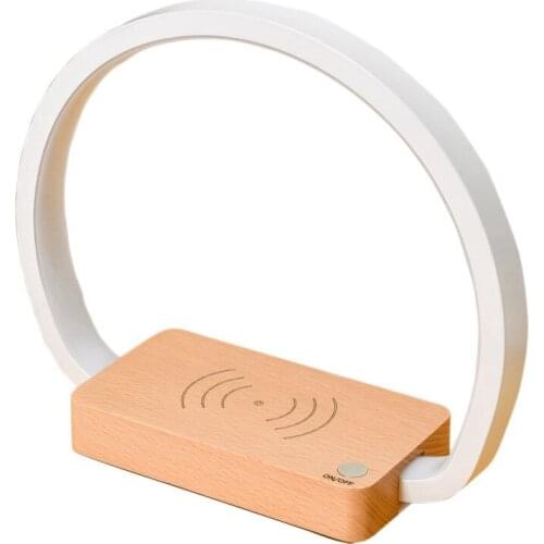 Modern LED Desk Lamp Bluetooth Speaker Table Light Wireless Charging Contact Bedside Night Lights for Kids Bedroom Decor