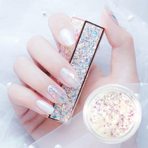 Super Sparkle Ultrathin Sequins Colorful Nail Art Glitter Tips UV Gel 3D Nail Decoration Manicure DIY Accessories