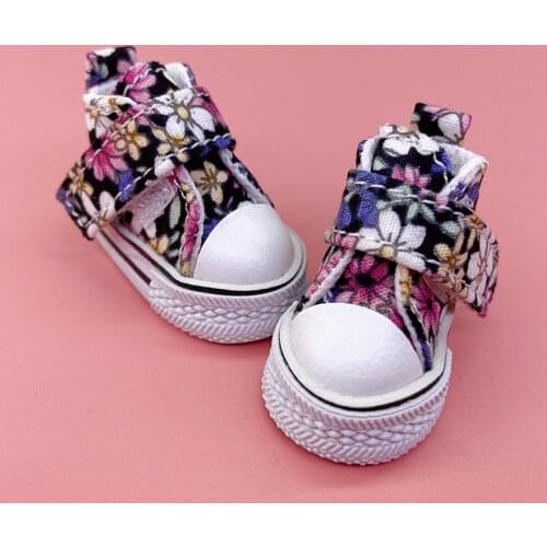Tilda 3.5 cm Blyth Doll Shoes,Floral Canvas Blyth Shoes for Blythe OB24 BJD 1/8 Shoes for KPOP Accessorries for EXO 15cm Dolls