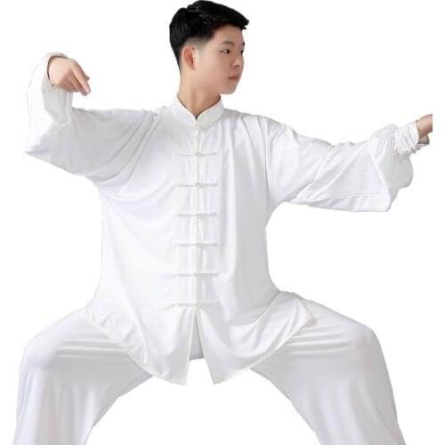 Chinese style spring and autumn cotton Taiji morning exercise performance exercise clothing Wing Chun practice suit 8 colors