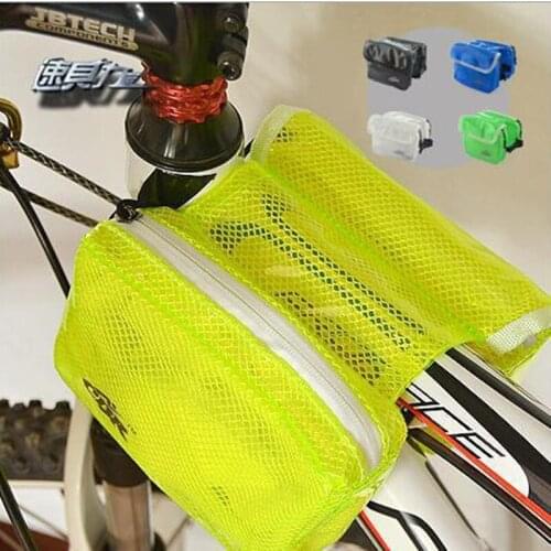 Q176 bicycles bags sales bicycle saddle bag pipe bag candy color transparent PVC material car beam bicycle Cycling equipment