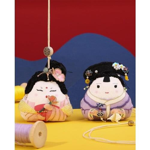 Embroidery DIY Yu Shou Peace Symbol Sachet Pouch Material Package Car Hanging Ping An Fu Boyfriend Production Embroidery