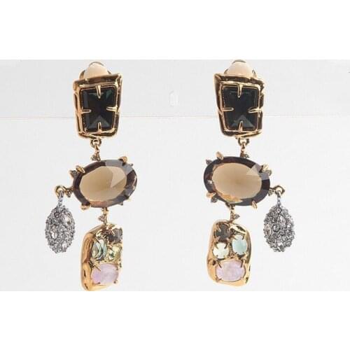 Amybaby Designer 2018 New Fashion Luxury Crystal Clip Cluth Earring Jewelry For Party