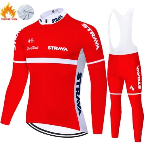 Strava Winter Thermal Fleece Cyclisme Homme Conjunto Equipos Attrezzature Tricota Ciclismo Hombre Set Fietskleding Heren Cycling