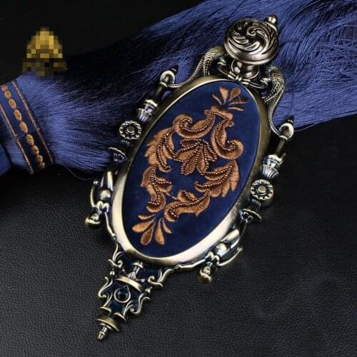 1 pair luxury high class French embroidery curtain hook zinc alloy double hook boutique European wall hook Holdbacks N099