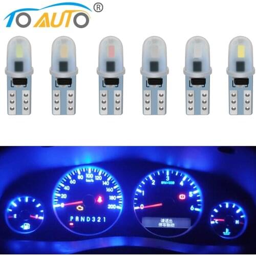 10X T5 Led Bulb W3W W1.2W Led Canbus Car Interior Lights Dashboard Warming Indicator Wedge Auto Instrument Lamp 12V