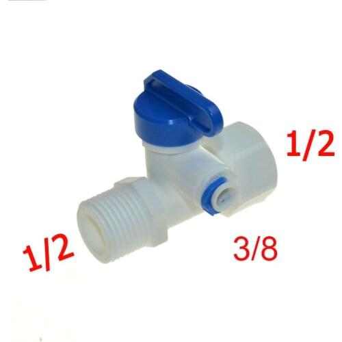 3/8" OD Tube 1/2" Thread Quick Connection RO Water Reverse Osmosis ST038B