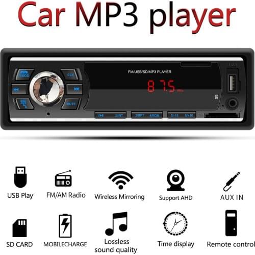 6249 4x45W Digital Bluetooth-compatible Car FM1 FM2 FM3 Radio Auto Multimedia Music Audio MP3 Player with AUX Input