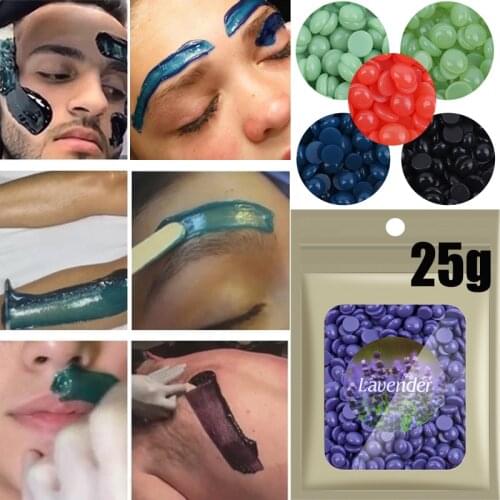 9Color Hair Removal Hard Wax Beans Hot Wax Film Facial Hair Removal Pellet Bikini Body Legs Arm Unisex 25g/Pack Hair Removal Wax