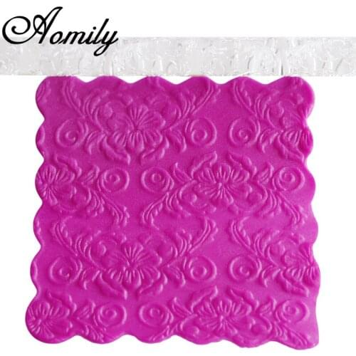 Aomily Acrylic Rolling Pin Fondant Cake Decorating Flower Vine Impression Pastry Roller Embossing DIY Baking Tools for Cakes