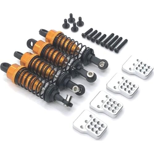 4Pcs Metal Shock Absorber Damper with Extender Seat for WPL C14 C24 C34 MN D90 D99 MN90 MN99S RC Car Upgrade Parts