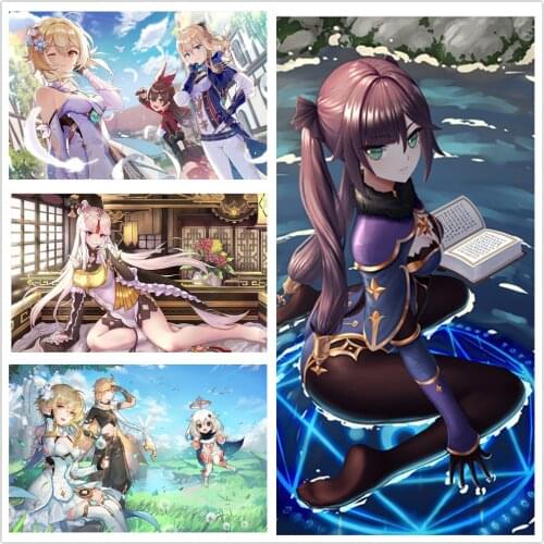 WTQ Genshin Impact Series Anime Girl Poster Wall Decor Canvas Painting Anime Posters Wall Art Picture Room Decor Home Decor
