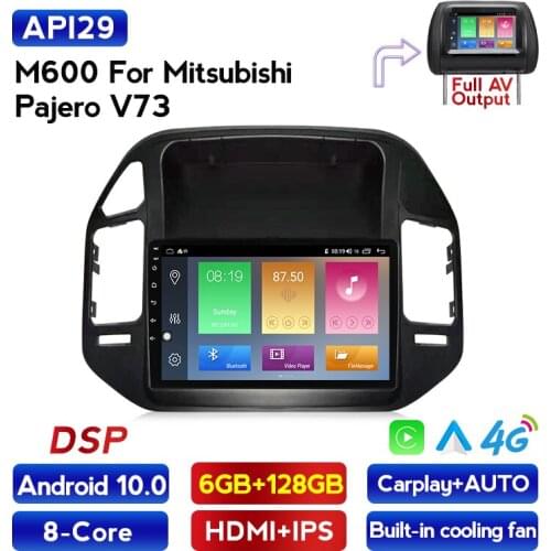 4G LTE IPS HD Android 10 Car Radio Rear Camera NO DVD 2DIN Multimedia Video GPS Navigation Player For Mitsubishi PAJERO V73 V68