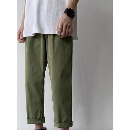 Mens Casual Pants Solid Color Loose Trousers Casual Pocket Lightweight Elastic Waist Bodybuilding Pants Home Pants Streetwear