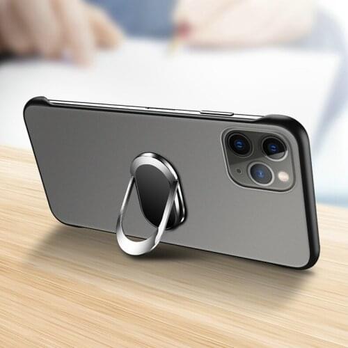 For Apple iphone 11 Case Hard Matte Transparent Slim With Stand Ring Protective Back Cover case for iphone 11 Pro Max iphone11