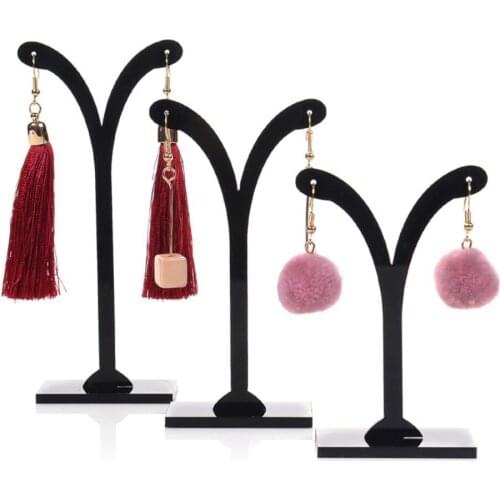 3Pcs Crotch Earring Ear Studs Jewelry Rack Display Stand Storage Hanger Organizer Holder Necklace Ring Cases&Display Stand