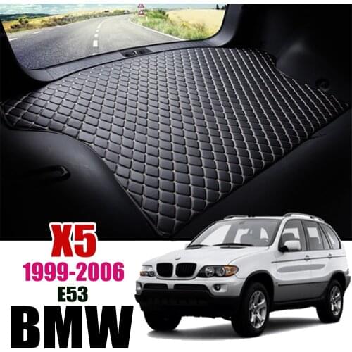 Leather Car Trunk Mat For BMW X5 E53 1999-2006 Trunk Boot Mat X5 Liner Pad BMW E53 Cargo pad Carpet Tail Cargo Liners 2003 2004