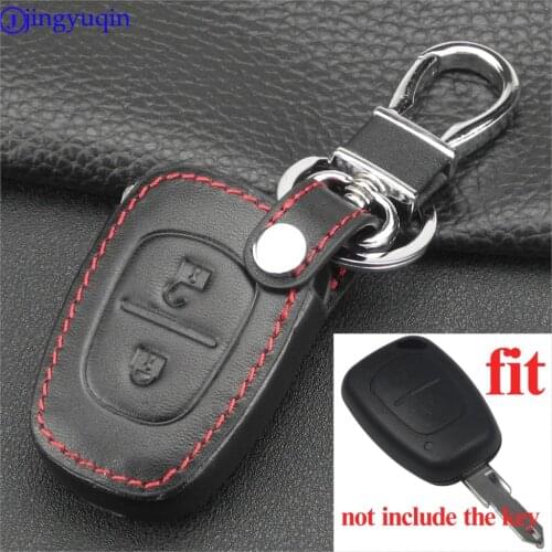 Maizhi 2 Buttons Remote Car Key Leather Case Key Cover for Vauxhall/Opel Vivaro/ Renault Movano Trafic Kangoo FOB Styling
