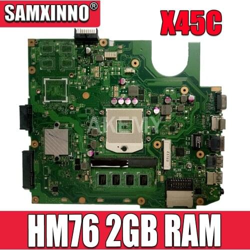 X45V Motherboard for ASUS X45VD X45V X45C Laptop Mainboard SLJ8E HM76 X45VD REV 2.0 with 2GB RAM 100% test work