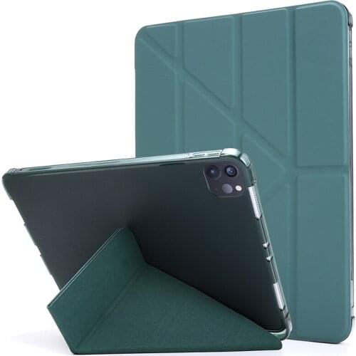 For 2020 iPad Pro 12.9 inch cute multi stand case with build in pencil slot A2229 A2069 A2232 A2233 soft shock proof cover