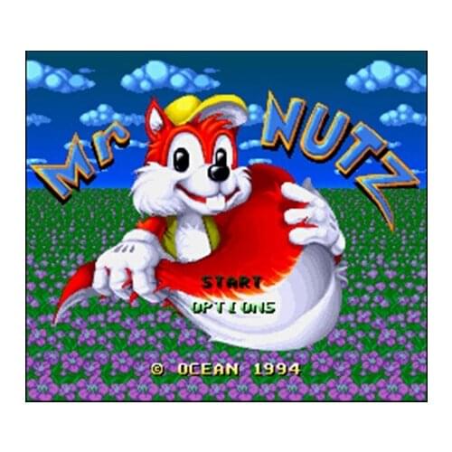 Mr. Nutz 16 bit Big Gray Game Card For USA NTSC Game Player