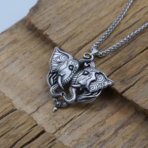 Elephant Head Charm Pendants Necklaces For Women Girl Couple Jewelry Chains