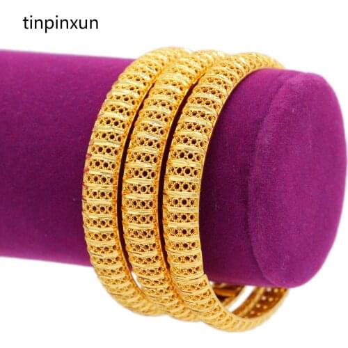 PINXUN Can Open Dubai Ethiopian Gold Bangle African Arab Gold Color Bracelet For Women/Men Bangle Bridal Wedding Jewelry Gift#20