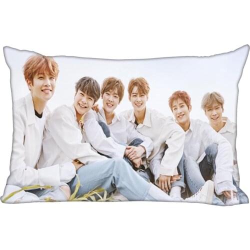 Hot Korea-Pop Custom ASTRO Satin Pillowcase 35x45cm (one side) Printed Zipper Silk PillowCover Custom Logo gift