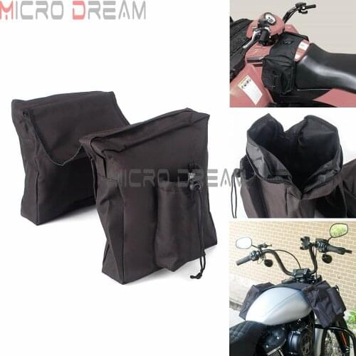 Motorcycle Saddlebag 600D Oxford Cloth Saddle Bags Snowmobile ATV Quad Bike Fuel Tank Cup Holder Pocket Luggage Storage Side Bag