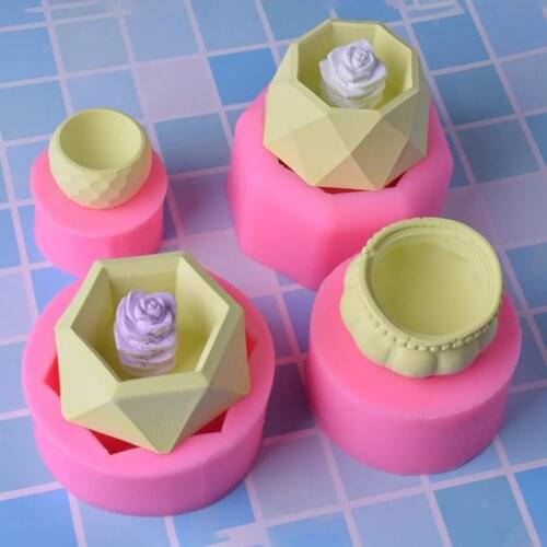 DIY Silicone Flower Pot Mold for Making Succulent Plants Pot Mould for Making Cake SCVD889