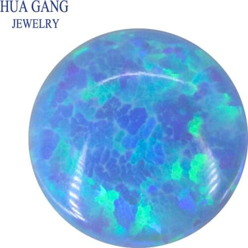 OP06 Opal Loose Stones Round Shape Base Cabochon Created Opal Beads Semi-Precious Stones For Jewelry Making 4mm-12mm