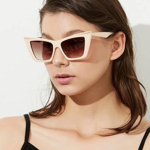 Ladies Classic Retro Cat eye Sunglasses Men Women Vintage Square Oversized Sun Glasses Shades Female Luxury Designer UV400