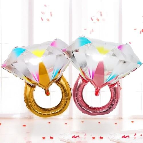 Wedding decoration colorful diamond ring shape balloon proposal confession wedding room decoration decoration balloon