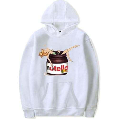 Men Women Nutella Hoodie Casual Long Sleeve Hoodie Hipster Sportswear Hoodies fashion Cotton Sweatshirts Tops Teens Pullover