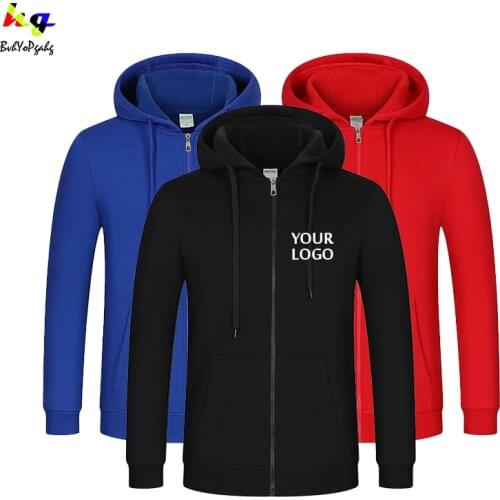 Customized Logo Picture Hoodie Winter Sweatshirt Womens Thick Hoodie Zipper Long Sleeve Hoodie S-4XL