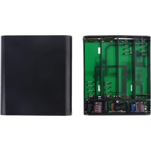 USB DC 8V-24V Output 4x 18650 Batteries DIY Power Bank Box Fast Charger for Cellphone WiFi Router LED Light CCTV Camera