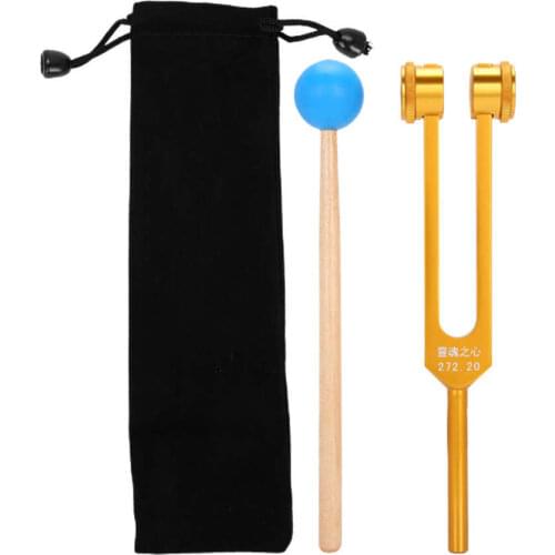 272.2HZ Aluminum Alloy Yoga Tuning Fork Sound Healing Therapy Tuning Fork with Hammer