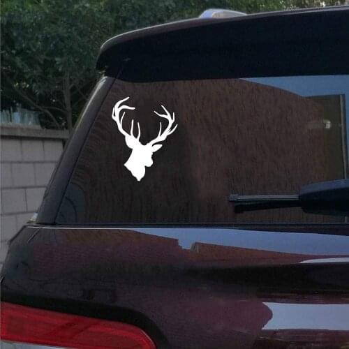 Vinyl Deer head automobile Car Sticker Decals decor Removable Decal ANY SIZE Car Rear window door waterproof Sticker HY1736