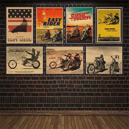 Film Easy Rider Vintage Kraft Poster Vintage Wall Picture Coated Wall Stickers Home Decoration