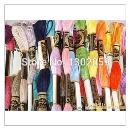 Total 150 Pcs Thread Embroidery Thread + 50 Pcs Needle----Cross Stitch Floss Thread Choose From 447 Colors