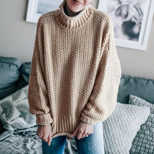 Solid Color Turtleneck Sweaters Women 2021 Autumn Winter Knitted Sweaters for Women Pullover Jumpers Knitted Tops pull femme