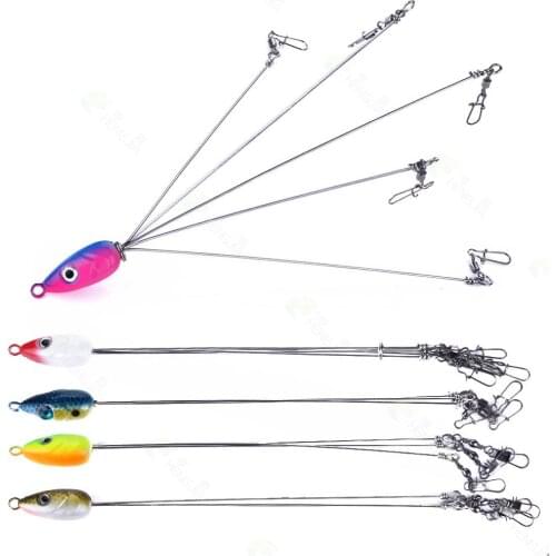 Umbrella Fishing Lure Rig 5 Arms Alabama Rig Head Swimming Bait Bass with Swivel Snap Connector Minnow Fishing Group Lure Extend