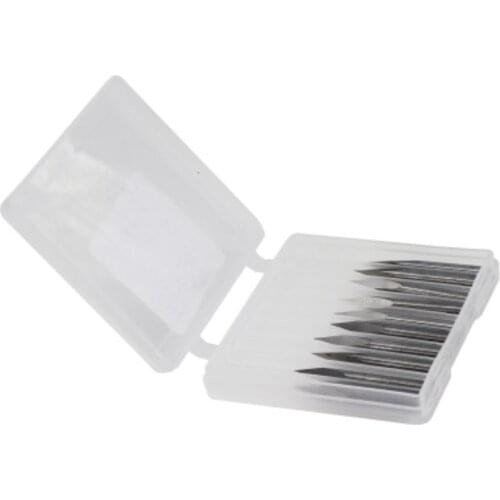 10pcs/set 0.1/0.2/0.3 mm 20/30/40/45/60/90 degree 3.175 relief tapered knife carbide steel CNC router pyramid carving drill