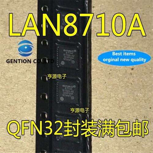 10Pcs LAN8710A-EZC-TR QFN32 LAN8710A 8710A Ethernet Transceiver in stock 100% new and original