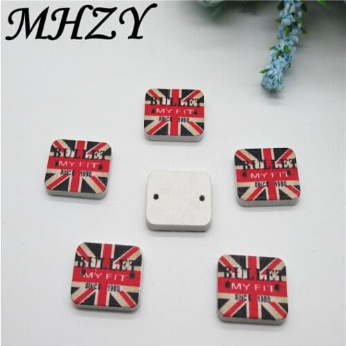 20/50pcs 20mm White wood color printing sign rice flag Scrapbook decoration Handmade Carft for Home decoration diy Q68