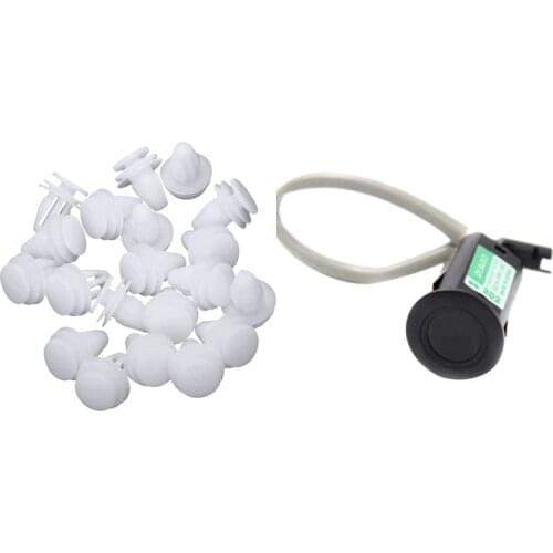 20 Pcs Car White Rivet Door Trim Clips Fastener & 1 Pcs Parking Sensor PZ36200208 PZ362-00208