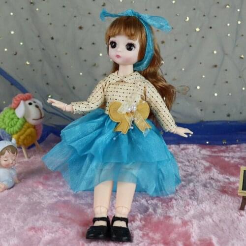 30cm Bjd Doll Fairy Tale Princess Set 3D Eyes 23 Joint Movable 6 Points Dress Up Fashion Girl Toy Childrens Christmas Day Gift