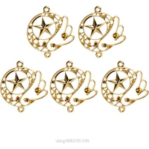 5Pcs Magic Wing Star Blank Resin Frame Pendant Open Bezel Setting Jewelry Making N13 20 Dropshipping
